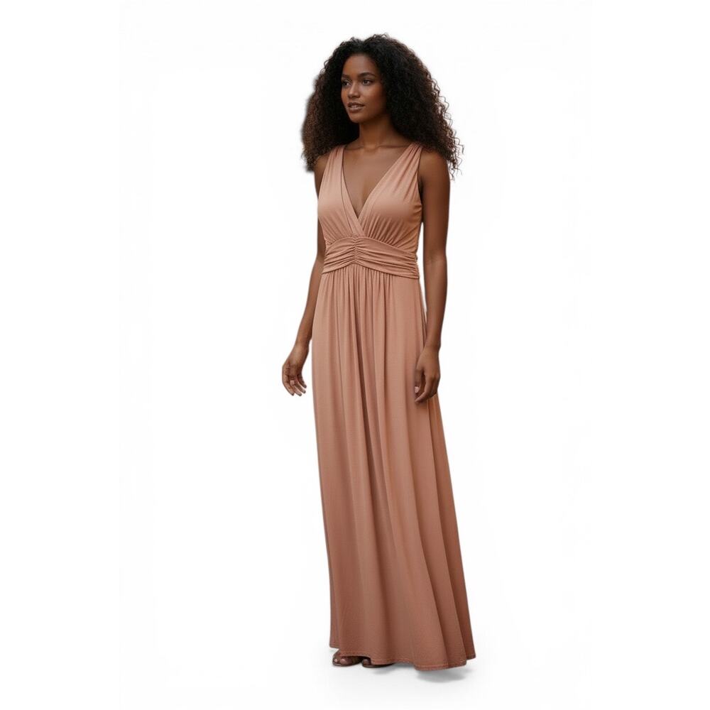 IMAN Global Chic sleeveless v-neck maxi dress NEW